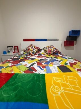 LEGO Colorful Building Block Print Quilt Set - Multicolor